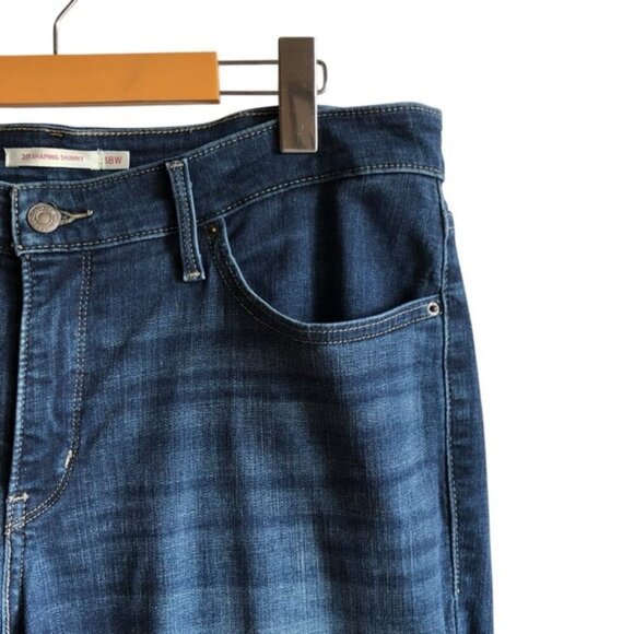 Levi’s 311 Shaping Skinny Jeans 18W Footloose Dark Wash Plus Size - Picture 6 of 15